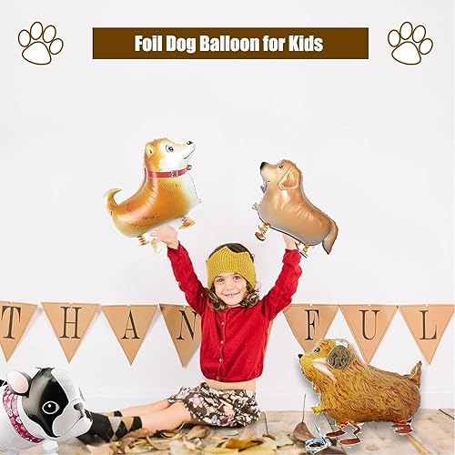 Miniatura 6 de 48 globos de animales que caminan  Globo de aluminio para perros para niños, cachorros y perros, globos para paseadores de aire, decoraciones de