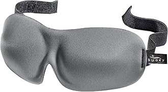 Bucky 40 Blinks No Pressure Eye Mask for Travel & Sleep, Cool Gray, 1 Count (Pack of 1), Casual