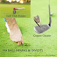 Vista 3 de Golf Ball Marker, Golf Alignment Ball Marker for Putting, Golf Divot Tool, Golf Training Aid Golf Accessories with Hat Clip, Cleaner, Club Holder