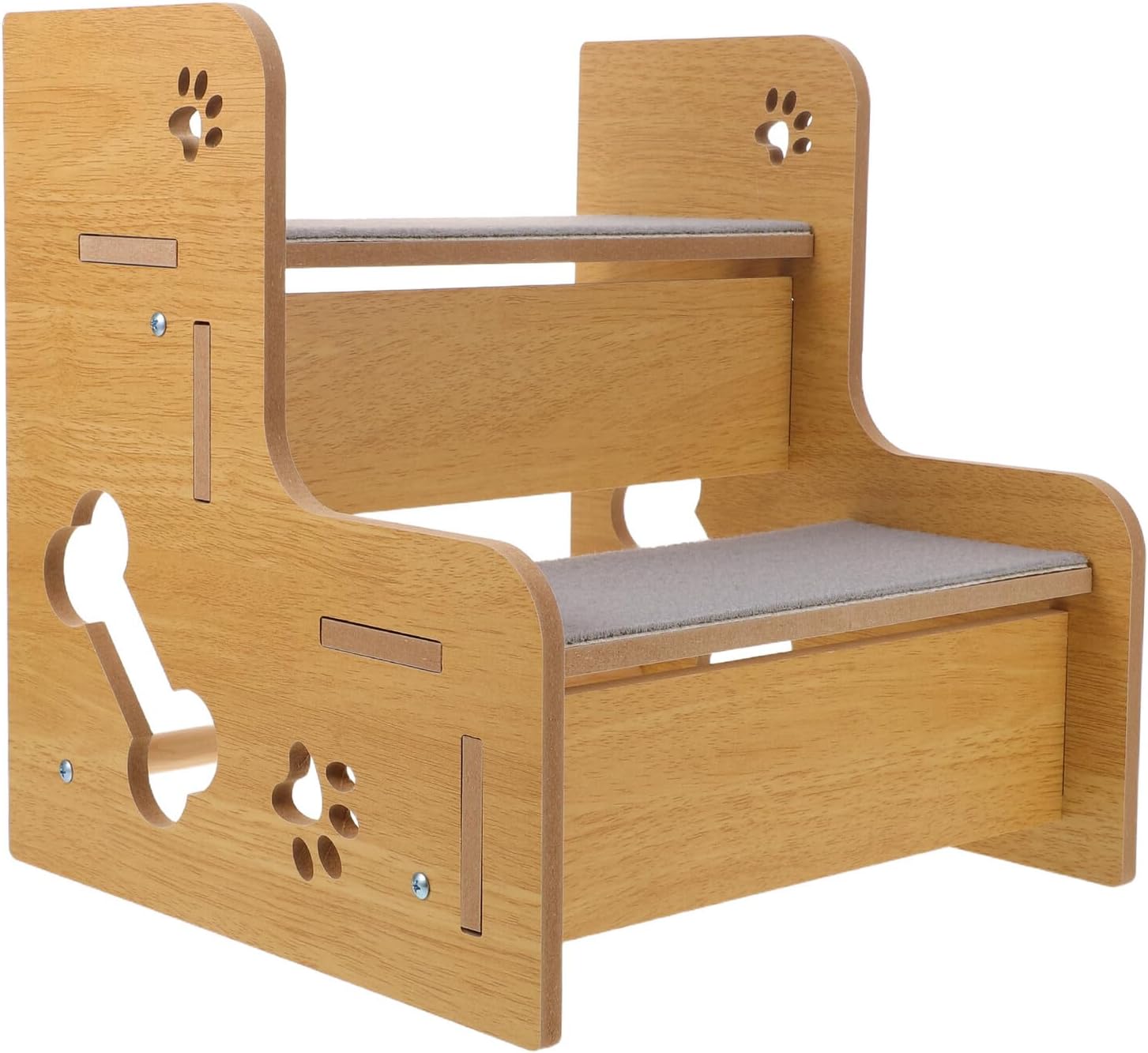 Pet Stairs for Bed and Sofa with Nonslip Dual-Layer Ramp, Small Size Pet Steps for Senior Dogs and Cats, Portable Indoor Ramp for Easy Climbing