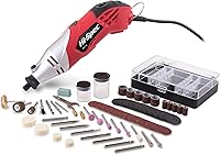 Vista 8 de Hi-Spec Kit de herramientas rotativas con cable de 121 piezas de 130 W con cable compatible con Dremel, accesorios para taladrar, cortar, recortar
