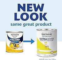 Vista 127 de Rust-Oleum Painter's Touch 1979502 - Pintura de látex, color negro brillante, 1 cuarto de galón