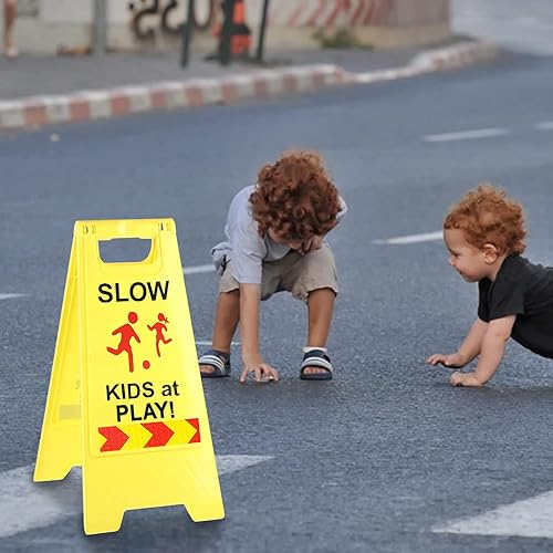 Miniatura 20 de Señal de advertencia de precaución mojada para piso, bilingüe, plegable, resistente, señales de advertencia de seguridad de doble cara