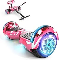 Vista 11 de SISIGAD Scooters for Kids Ages 7-12, with Built-in Bluetooth Speaker and 6.5" Colorful Lights Wheels, Safety Certified Self Balancing Scooter