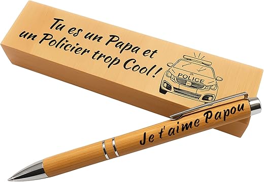 Stylo en Bambou Personnalisé + Coffret cadeau Personnalisé/Offrez un Cadeau Utile et...
