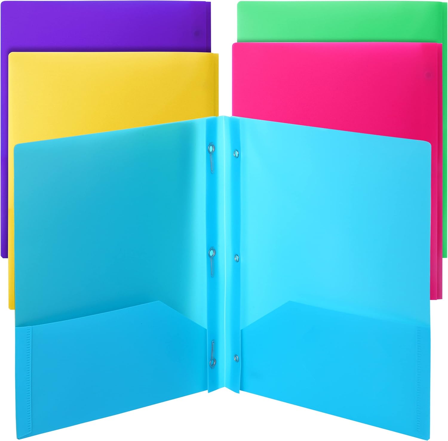 Amazon Mr Pen Folders With Pockets And Prong 5 Pack Plastic 