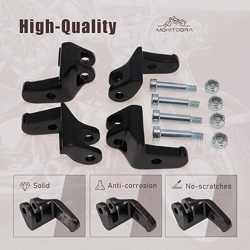 Miniatura 5 de MoKitDora Soporte de extensión de componente de control de pie de reubicación para el suelo del conductor para modelos Touring Electra Street Road