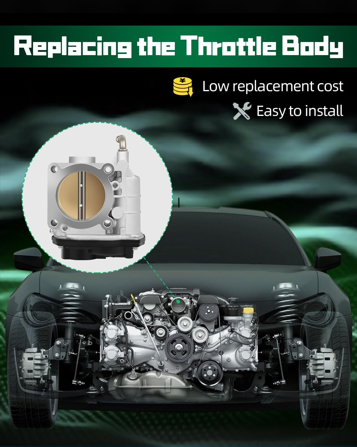 SCITOO Throttle body S20055 Automotive throttle Fit for for Infiniti for G37 3.7l 08-13, for Infiniti for G35 3.5l 07-08, for Nissan 350Z 3.5l 07-09, for Nissan 370Z 3.7l 09-19