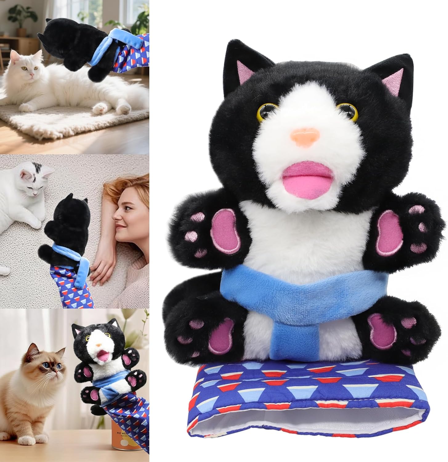 Cat Wrestling Toys Puppet,Cat Wrestling Glove,Cats Wrestler for Cultivate Pets' Interests,Hand Puppets with Tough Padding for Safe and Fun Interactive Play Cat Toy Gift