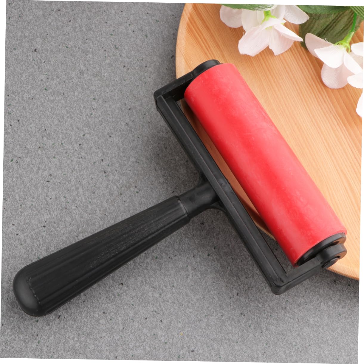 LALAFINA 3pcs Ink Printmaking Roller 10cm Rubber Stamping Tool for Rolling Ink Paint Brush
