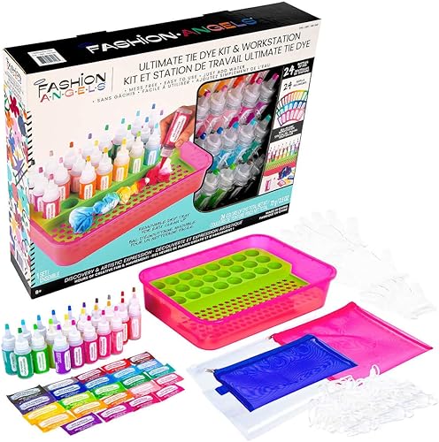 Miniatura 2 de Fashion Angels Kit de teñido anudado y estación de trabajo definitivo para mayores de 8 años, sin ensuciar, fácil de usar y fácil de limpiar, 1 kit