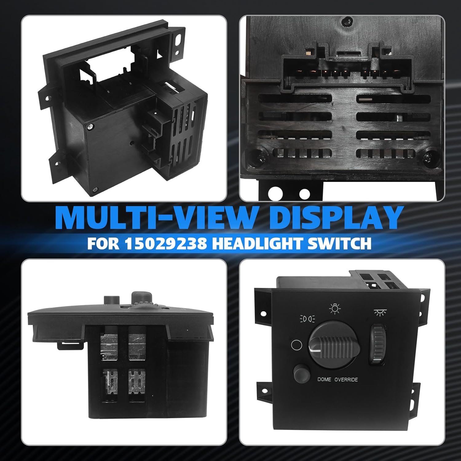 15029238 Headlight Switch Instrument Panel Headlamp Dimmer Switch for Chevy Blazer S10 1998-2003 GMC Jimmy Sonoma 1998-2001 Oldsmobile Bravada 1998-2001 Replace DS954 1S1733