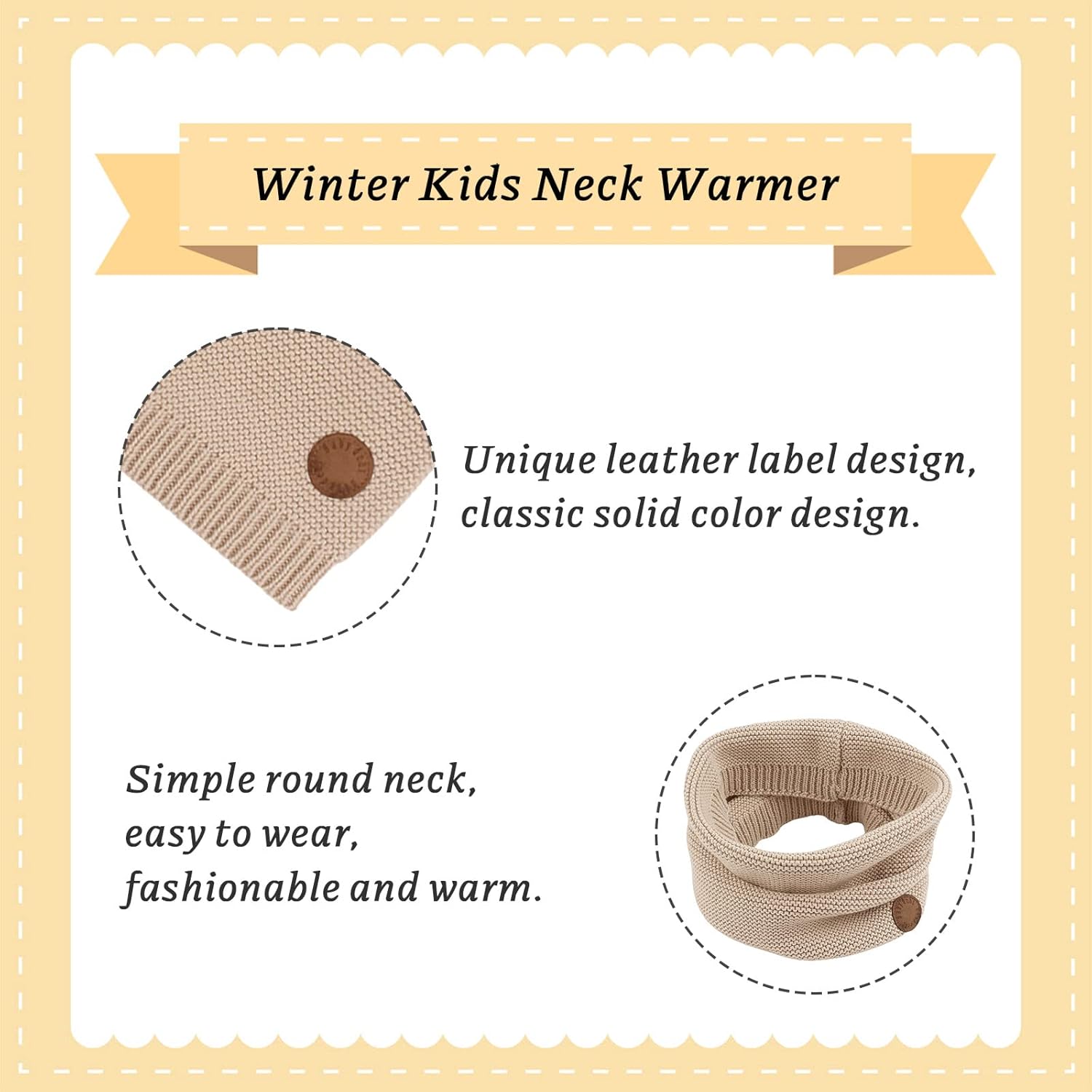 Winter Baby Boys Scarf Cotton Girls Neck Warmer Autumn Warm Knitted Scarves for Toddler Kids - Image 3