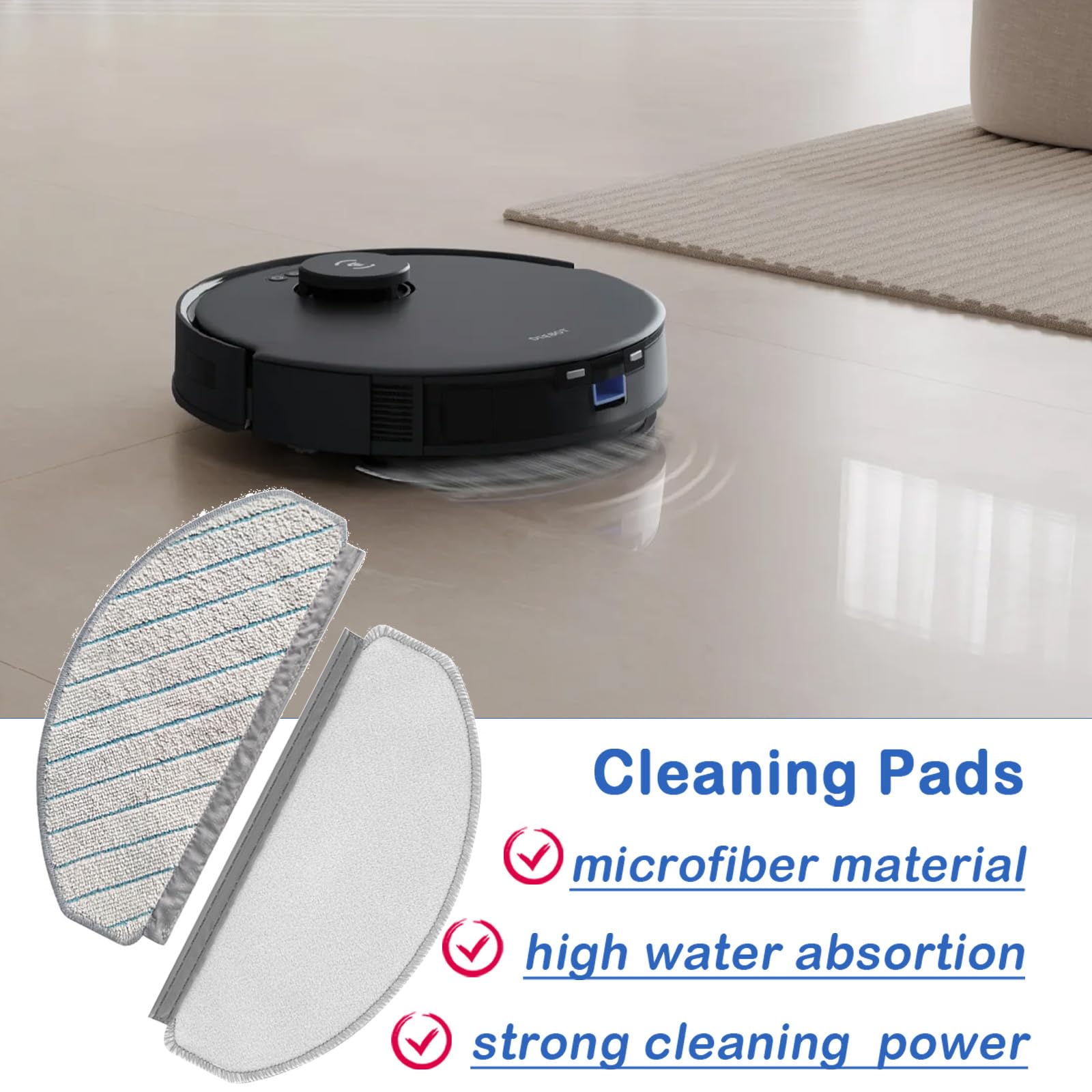 Accessori di Ricambio per ECOVACS DEEBOT N20 Pro Plus/ N20 Plus/ N20 Aspirapolvere Robot, Kit con 1 Spazzola Principale (Antigroviglio Spazzola), 6 Panni Mop, 4 Filtri, 4 Spazzole Lateral