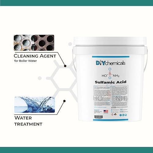 Miniatura 3 de Ácido sulfámico – Agente de limpieza para agua de calderas y sistemas de evaporación, agente de nitración suave – Fabricado en Estados Unidos (40