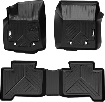 KYBOLT Custom Fit Floor Mats for Toyota Tacoma Double Cab 2018-2023,3 Pack TPE Floor Liners Compatible with 2018 2019 2020 2021 2022 2023 Toyota Tacoma