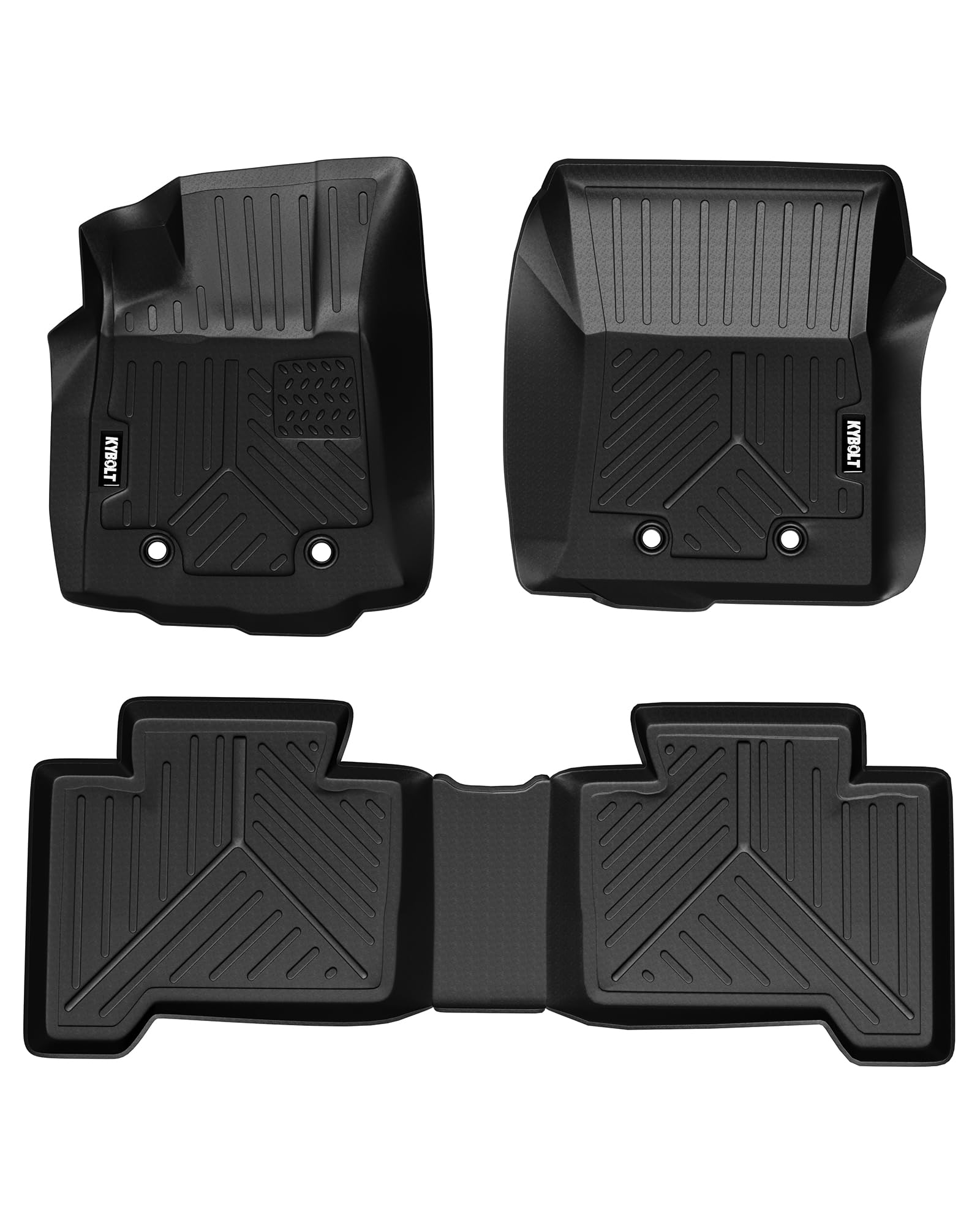 KYBOLT Custom Fit Floor Mats for Toyota Tacoma Double Cab 2018-2023,3 Pack TPE Floor Liners Compatible with 2018 2019 2020 2021 2022 2023 Toyota Tacoma
