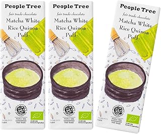 Amazon | 無添加　ピープルツリー　抹茶ホワイト・ライスキノアパフチョコレート 45g×３個★ネコポス便で配送★フェアトレード★無添加食品★◎原材料名：粗糖、ココアバター、全粉乳、抹茶、 ライスキノアパフ（米粉、キノアパウダー、粗糖） | Organic home | チョコレート 通販