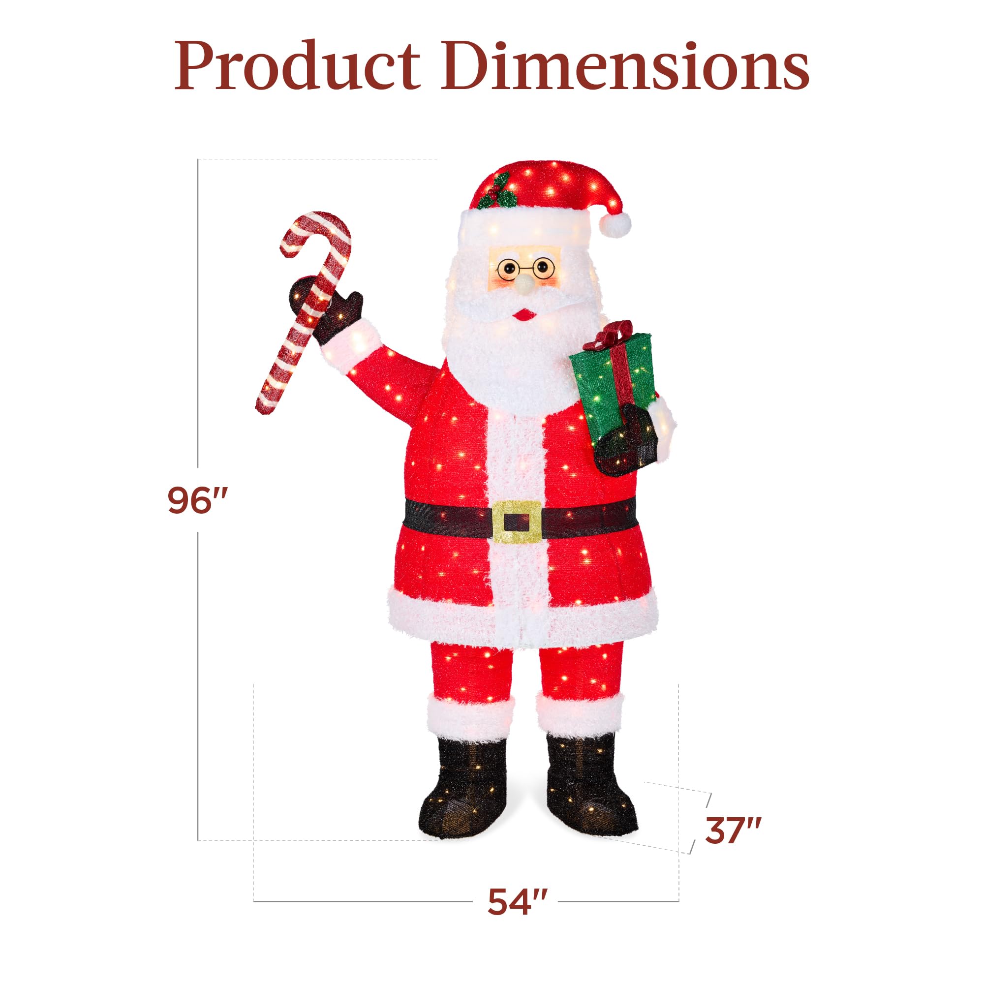 Amazon.com: Best Choice Products 8ft Lighted Pop-Up Santa, Large