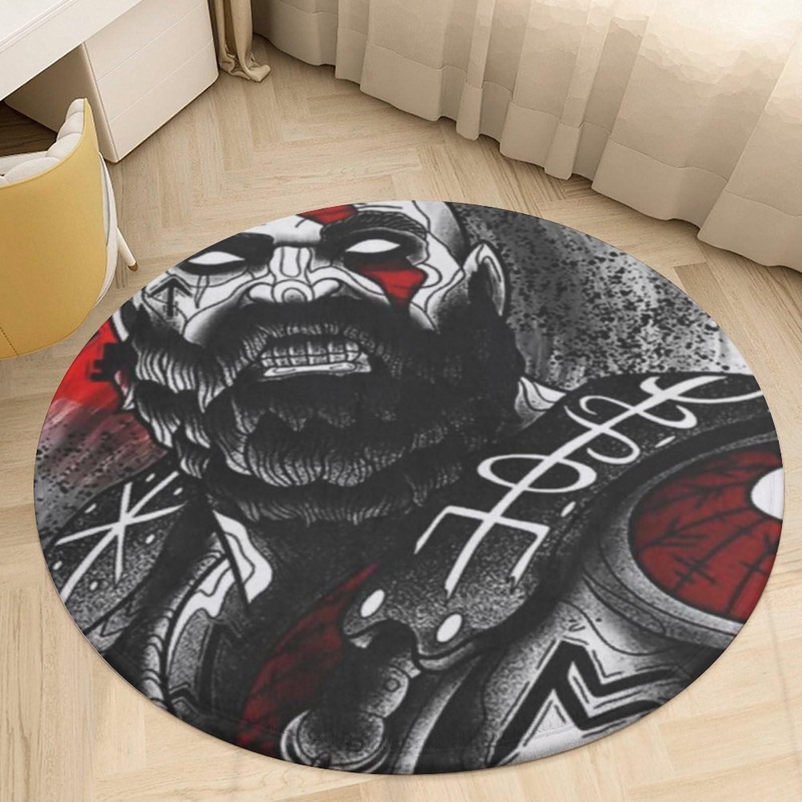 Tapis de protection plancher pour séances de yoga et décoration de chambre viking
