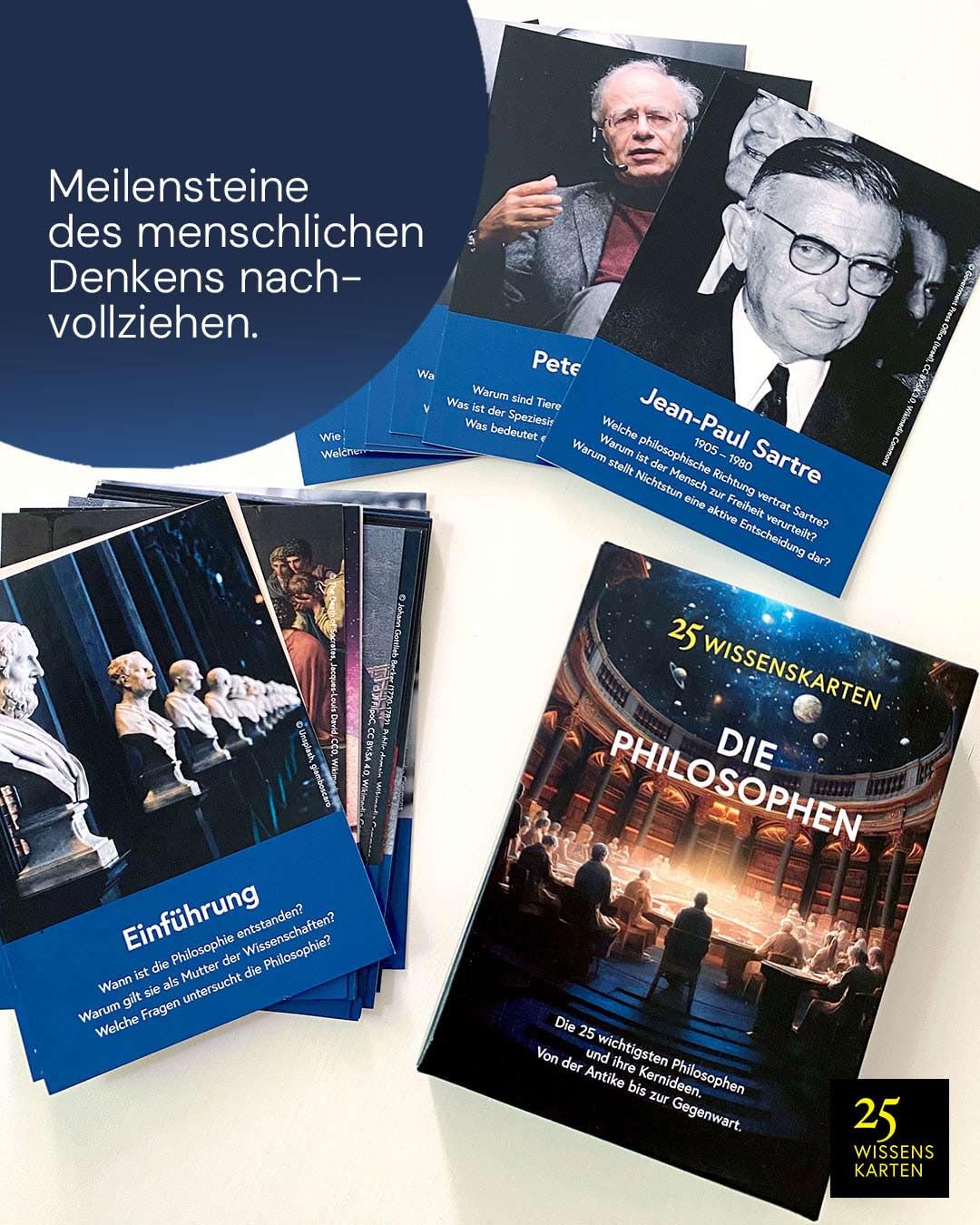Die 25 Wissenskarten-Trilogie: Universum, Evolution, Philosophie: Der Wissens-Boost im Kartenformat (25 Wissenskarten: Die Wissens-Serie zum Sammeln)