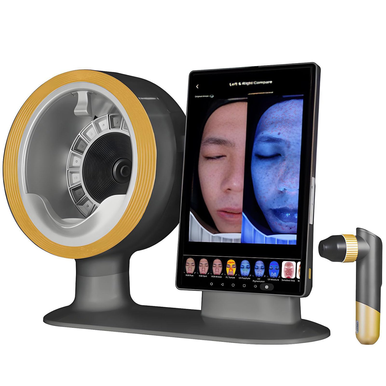 Analizzatore 2-in-1 Pelle e Cuoio Capelluto, Rilevatore Analizzatore Pelle