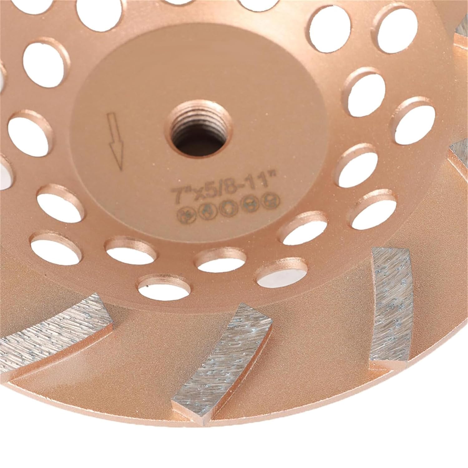 kimllier 7 Inch Concrete Grinding Wheels 12 Turbo Diamond Segments 5/8 Inch -11 Arbor Diamond Grinding Wheel Fit for Concrete and Masonry