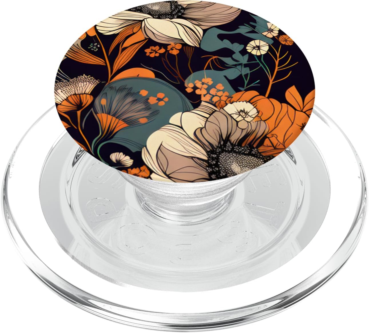 Abstract Floral Greenery Botanical Boho Wild Flower Nature PopSockets MagSafe PopGrip for iPhone