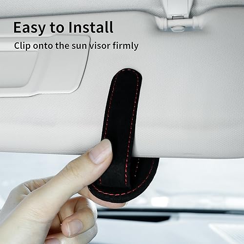 Miniatura 7 de VICHO Organizador de visera de sol para automóvil, soporte para lentes de sol y clip de almacenamiento para visera, ajuste universal para lentes de