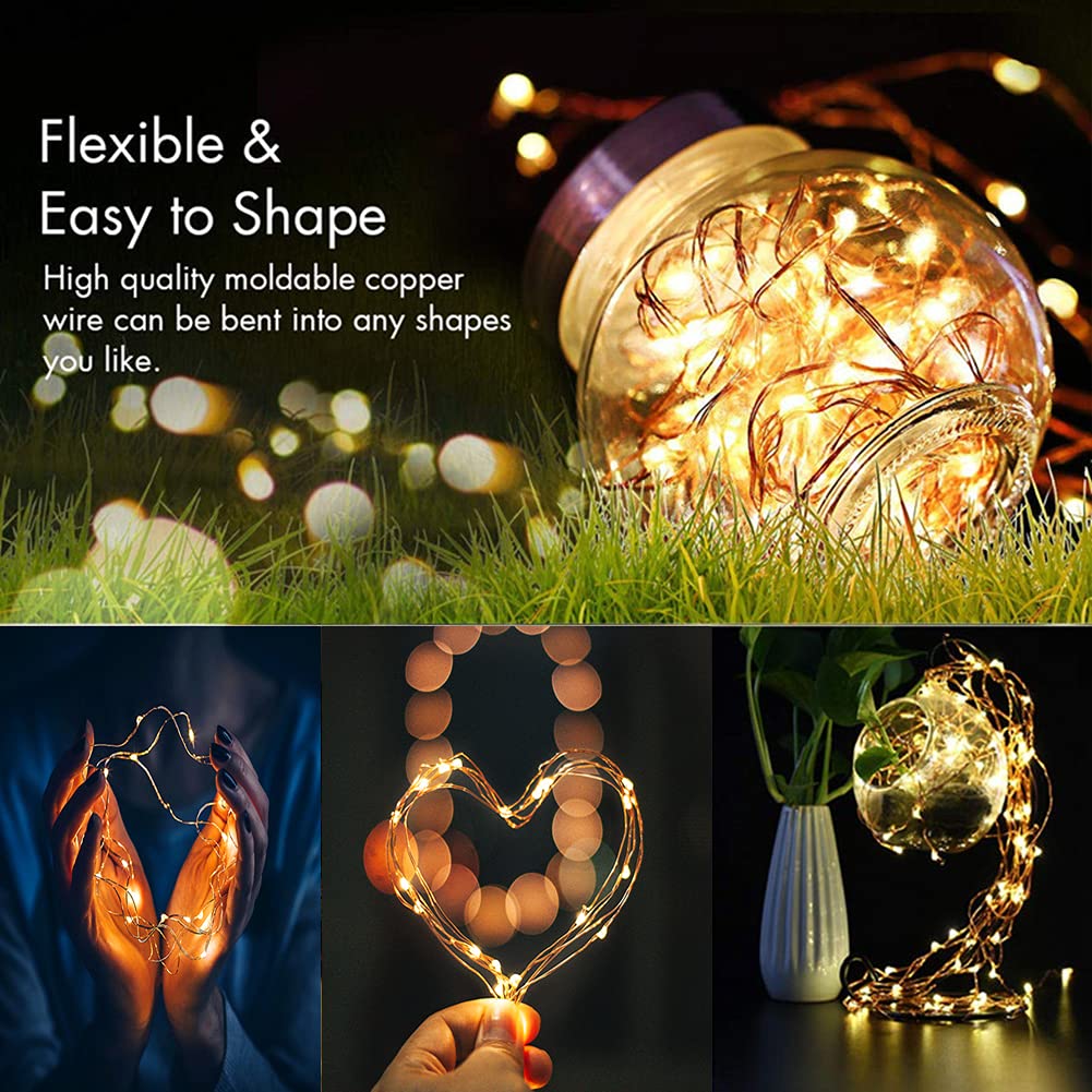 Guirlande Lumineuse Alimentée par Piles 33FT/10M 100Led Guirlande Lumineuse d'Intérieur LED 8 Modes Étanche avec Télécommande et Minuterie pour Chambre à Coucher Noël Mariage Garden Party Décoration Guirlande Lumineuse Alimentée par Piles 33FT/10M 100Led Guirlande Lumineuse d'Intérieur LED 8 Modes Étanche avec Télécommande et Minuterie pour Chambre à Coucher Noël Mariage Garden Party Décoration