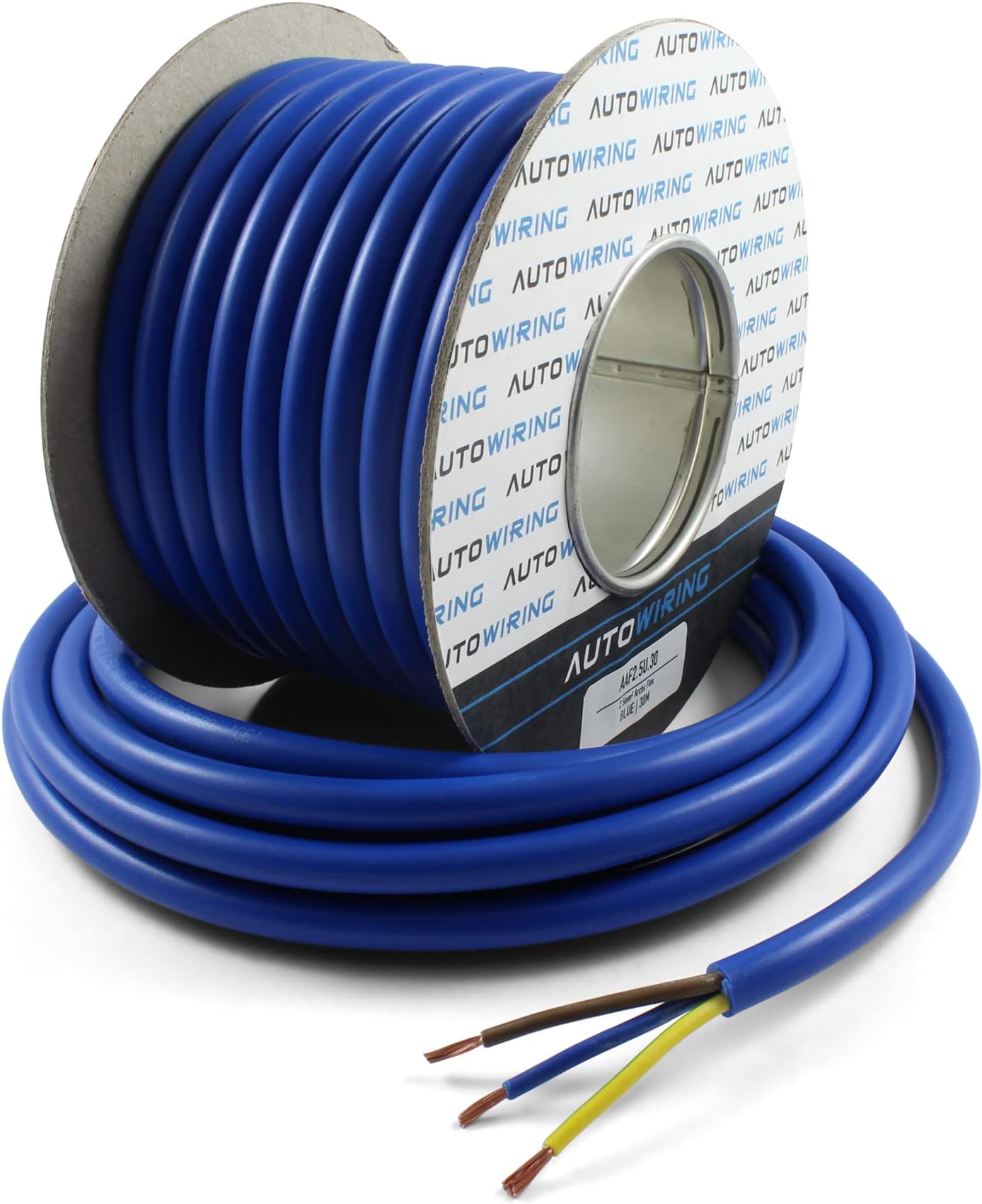 Arctic Grade Blue Flex 3183A 2.5mm2 3 Core Outdoors Heavy Duty 25AMP 240V Mains PVC Cable Wire (20 Metre)