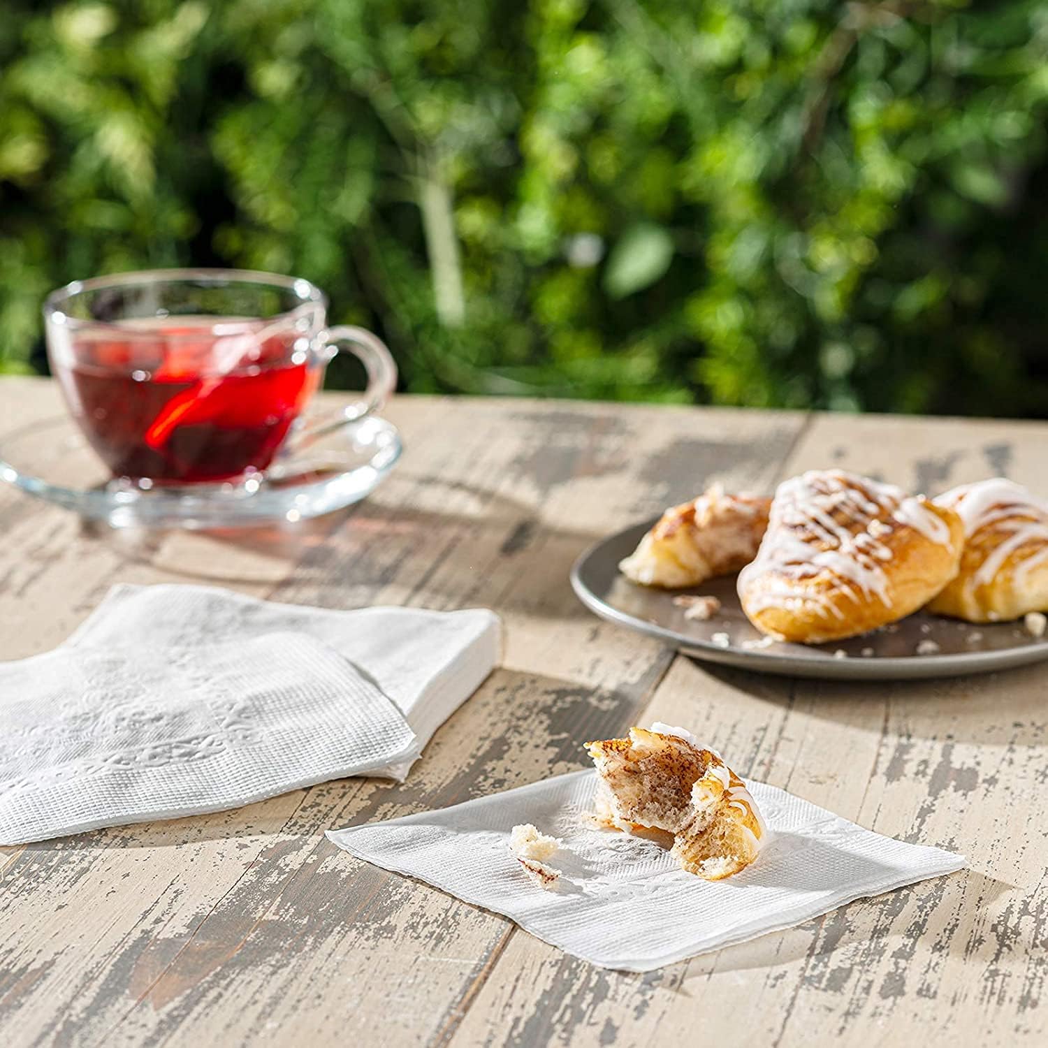 GUSTO [Case of 4000-4.5 x 4.5 Folded] White Beverage Napkins - 1-Ply Bulk Cocktail Napkins, Restaurant Bar Paper Napkins and Party Napkins (9 x 9 Unfolded) - (Formerly Comfy Package)