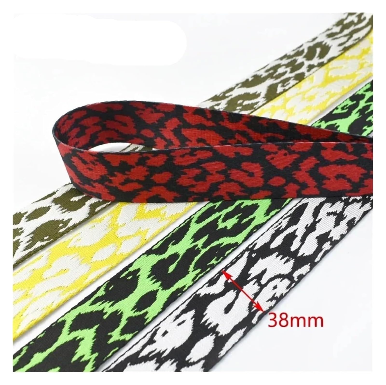 Wstążki do owijania tortów, Wstążka 38 mm do dekoracji paska torby samodzielnego szycia 1-3 metrów(Blackyellow,Select Size Name)