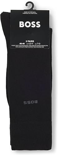 Miniatura 3 de BOSS Paquete de 2 calcetines de vestir de algodón de ajuste regular para hombre