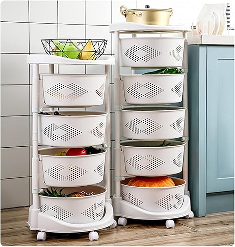 Miniatura 5 de Carrito de almacenamiento con estantes de 345 capas, estante de almacenamiento, armario de cocina, sala de estar, estante de hueco, muebles para el