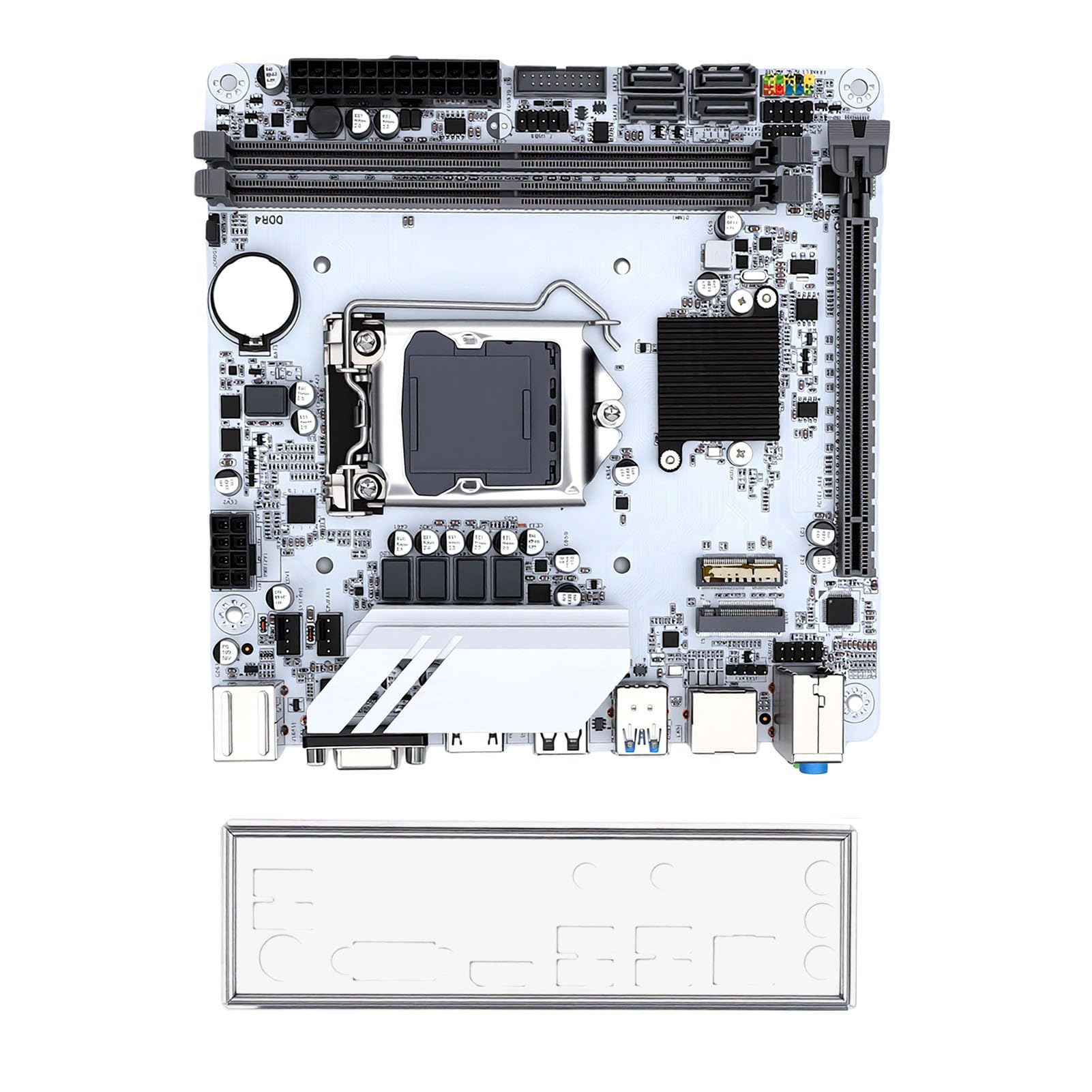Cuifati Scheda Madre H510 ITX per LGA1200, DDR4 a Doppio Canale da 64 GB, M.2 NVMe PCIe 3.0 X4, con Porte VGA per PC Desktop
