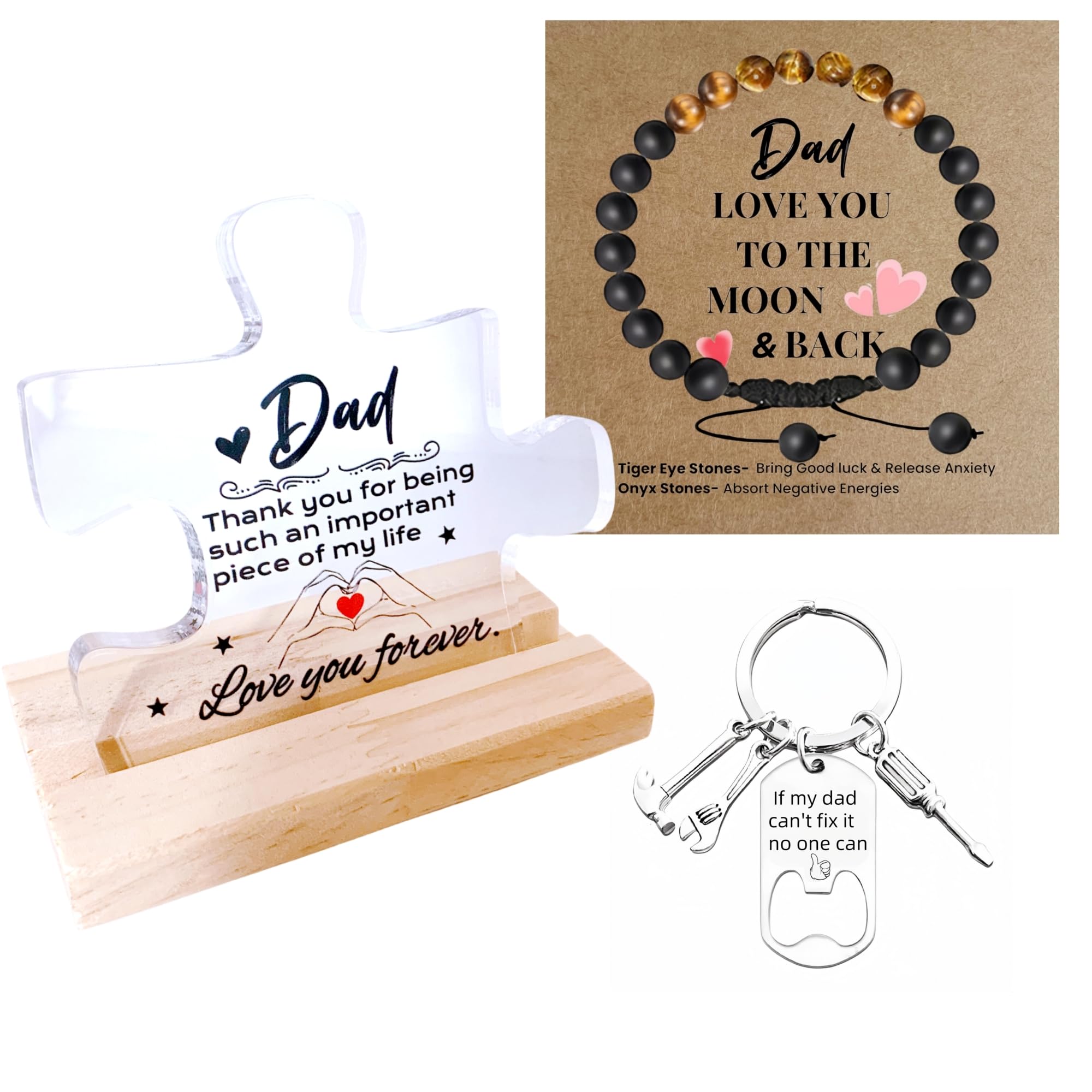 Woshidefa Dad Birthday Gifts, Gifts For Acrylic Plaque Desk Sign,Fathers Day Gift From Daughter