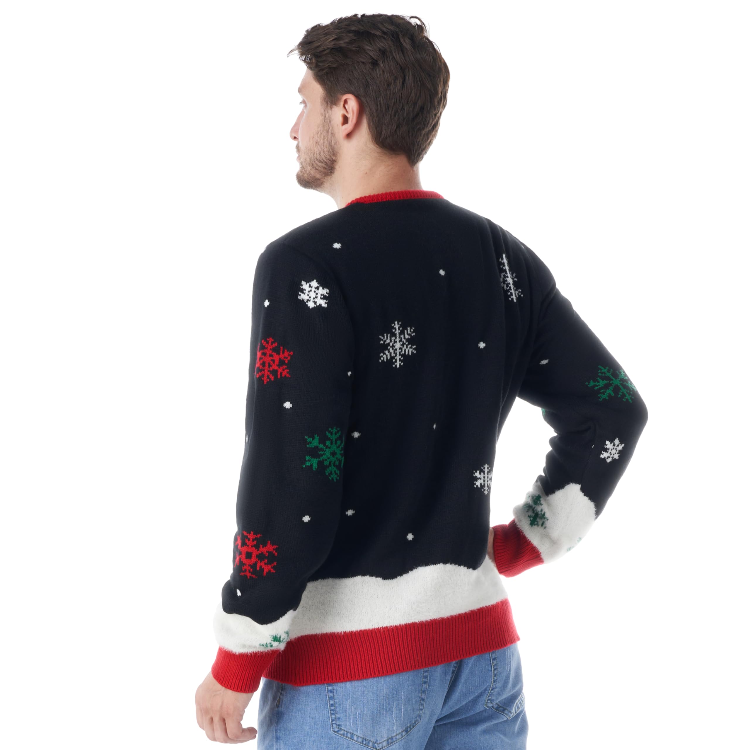 Giggling Getup - Maglione di Natale brutto abbinato per la famiglia, maglione di Natale con luce per donne, uomini, ragazzi e ragazze
