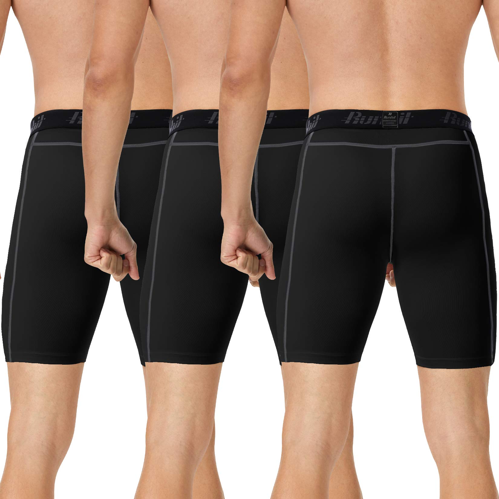 Runhit Spodenki kompresyjne bielizna męska spandex spodenki do biegania trening sportowy