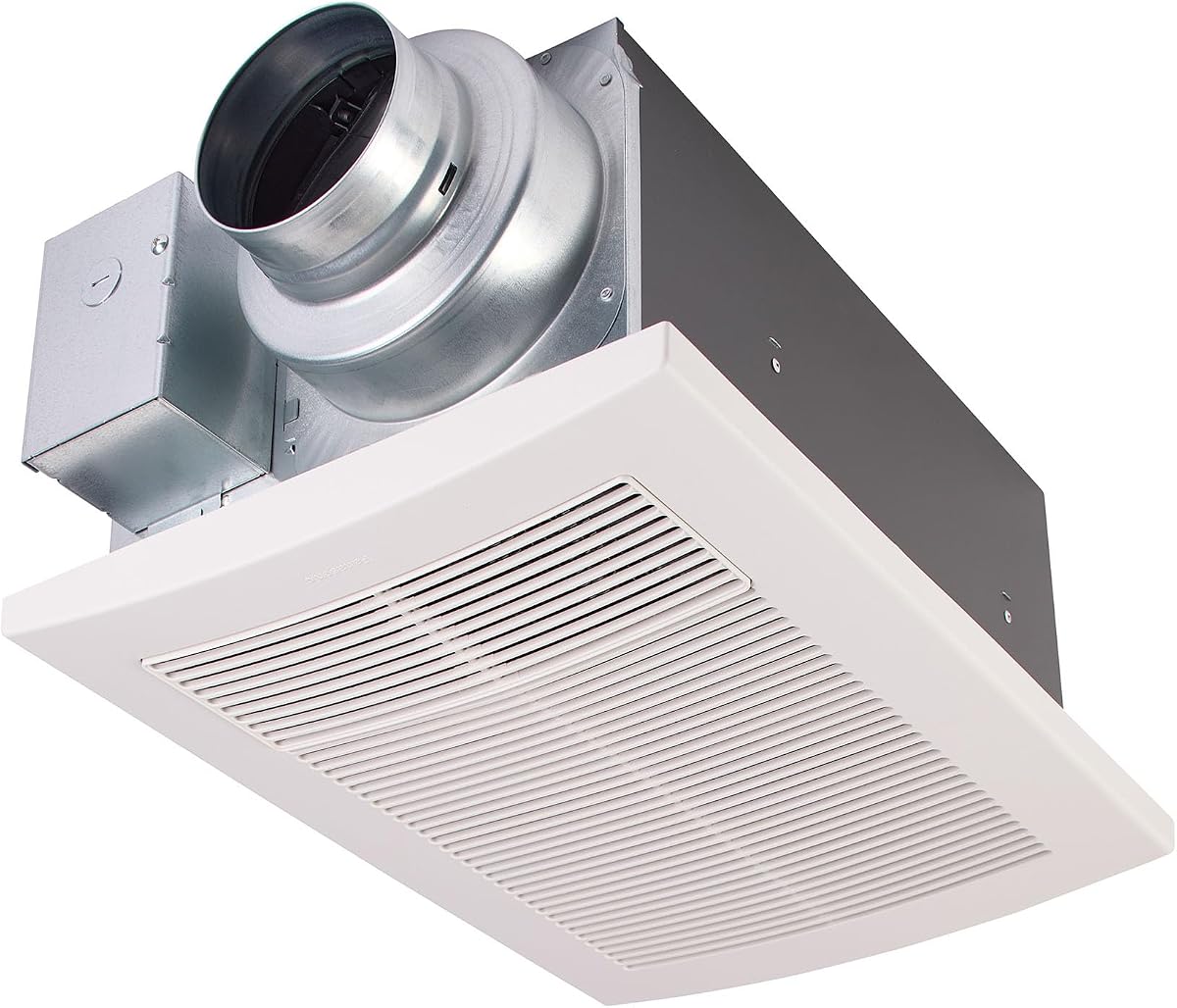 Panasonic WhisperWarm Ventilador de escape para baño con montaje en techo con calentador, 50-80-110 CFM, FV-0511VH1