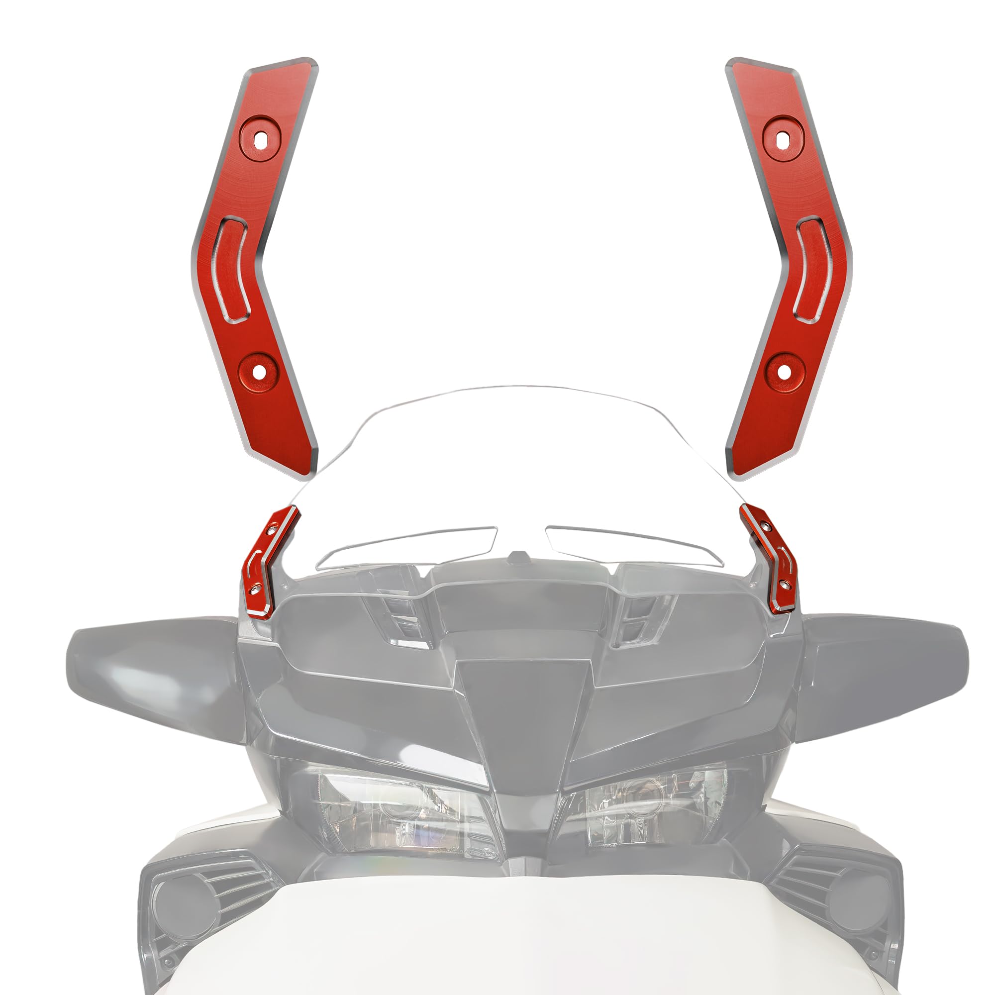 F3 Aluminum Windshield Molding Decor Trim Kit,Windscreen Stabilizer Protector for Can Am Spyder F3-L/F3-T 2016-2025 Models Accessories (Red Style)