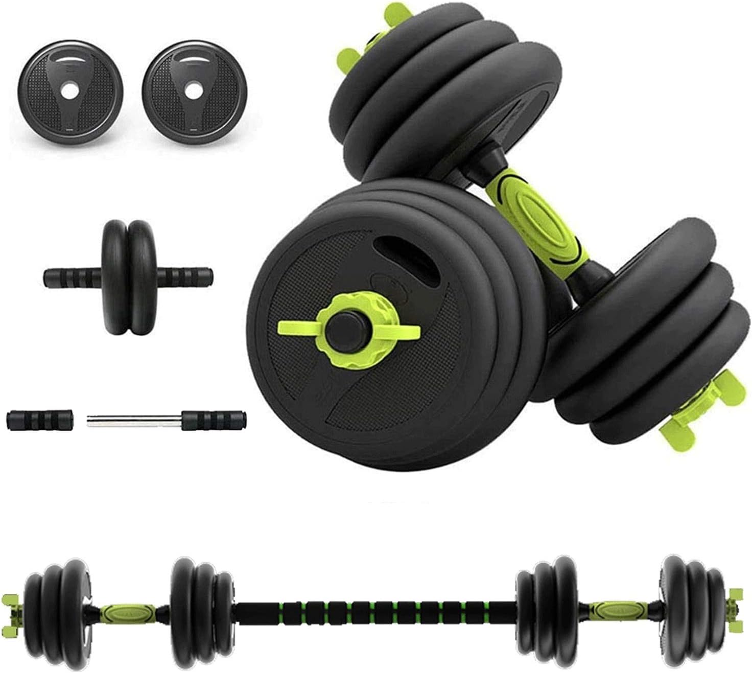 Dumbbell Set Free Weight Dumbbell Set Adjustable Barbell Plates Cast 3 In1