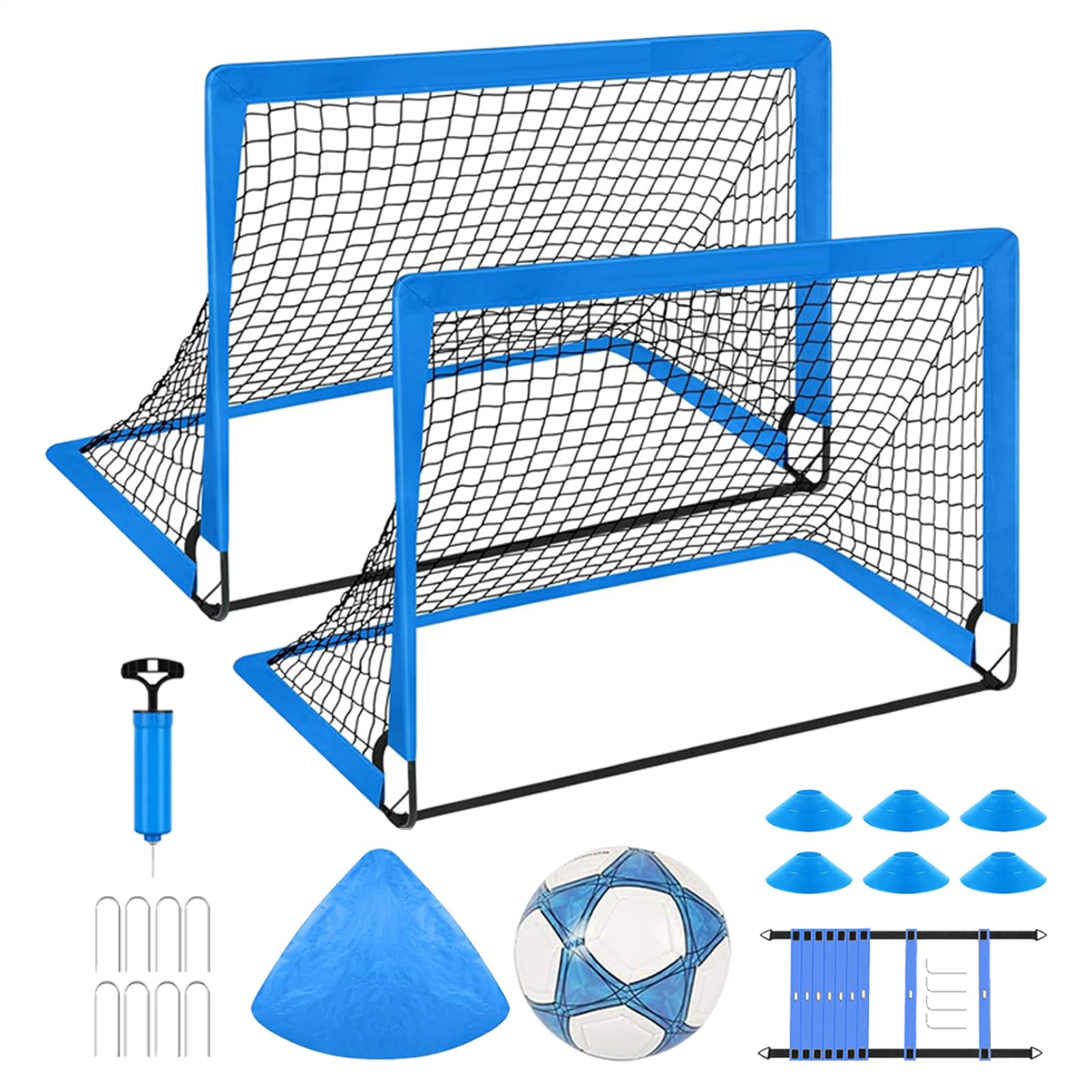 Small Soccer Net – Portable Kids Soccer Goal Kids Soccer Net | Set Pop Up Soccer Goal Equipment for School, Practice Games, Outdoor Activity for Youth