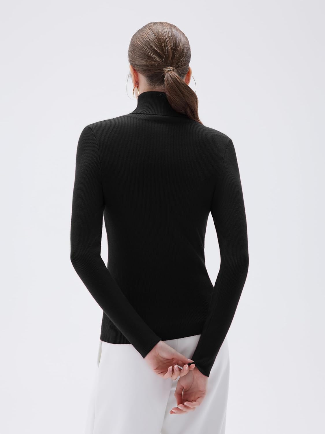 SUUKSESS Women Turtleneck Cashmere Blend Sweater Long Sleeve Shirts Fall Basic Thermal Tops Winter Clothes - Image 4