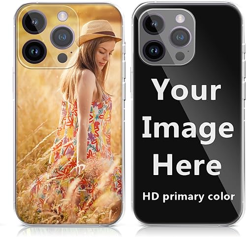 SHOISOWO Fundas de teléfono personalizadas con fotos para iPhone 17 16 15 14 13 12 11 ProMaxPlusMini, funda de teléfono personalizada, funda de TPU