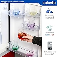 Vista 41 de ColoVie Martini Glasses set of 6,Champagne Flutes set of 6, Stemless, Colored