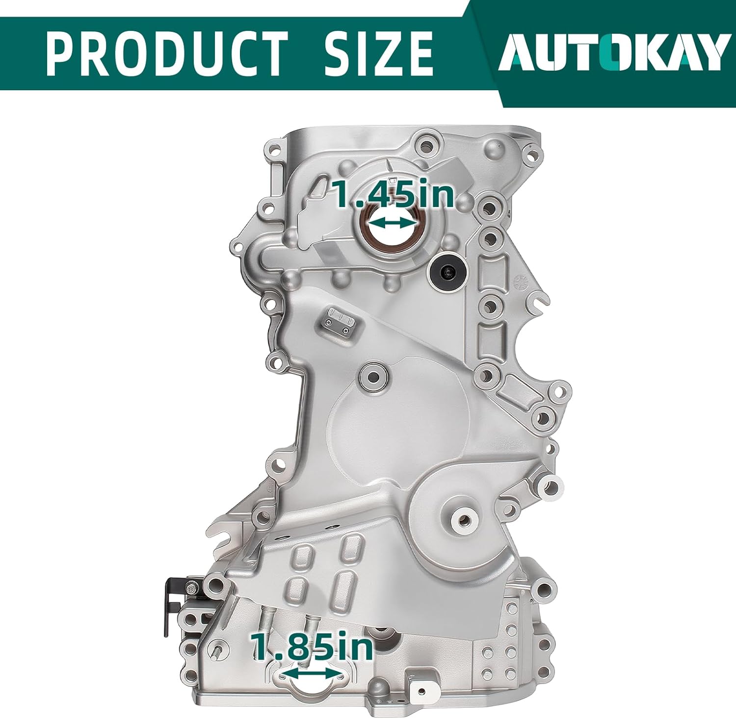 AUTOKAY Engine Oil Pump Timing Chain Cover Fits for Hyundai Elantra 2017-2020 2.0L