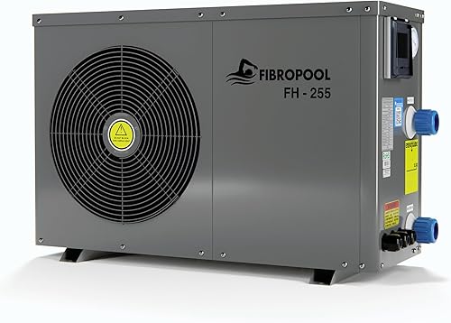 FibroPool Bomba de calor para piscina – FH255 55,000 BTU – para piscinas y spas por encima y en el suelo – Alta eficiencia, todo calentador