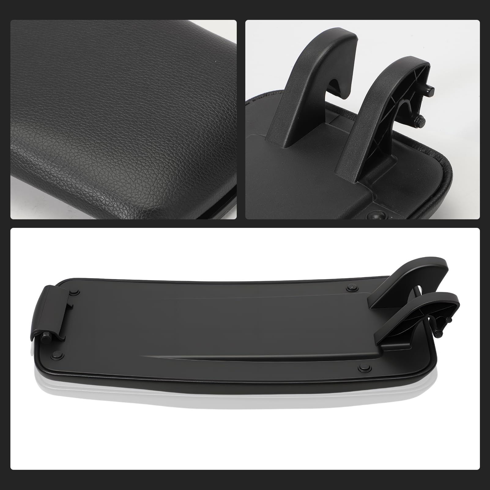 KASturbo Copertura per bracciolo centrale, compatibile con A1 8X1 2012-2018, in pelle, colore: Nero OEM:8X0864245B