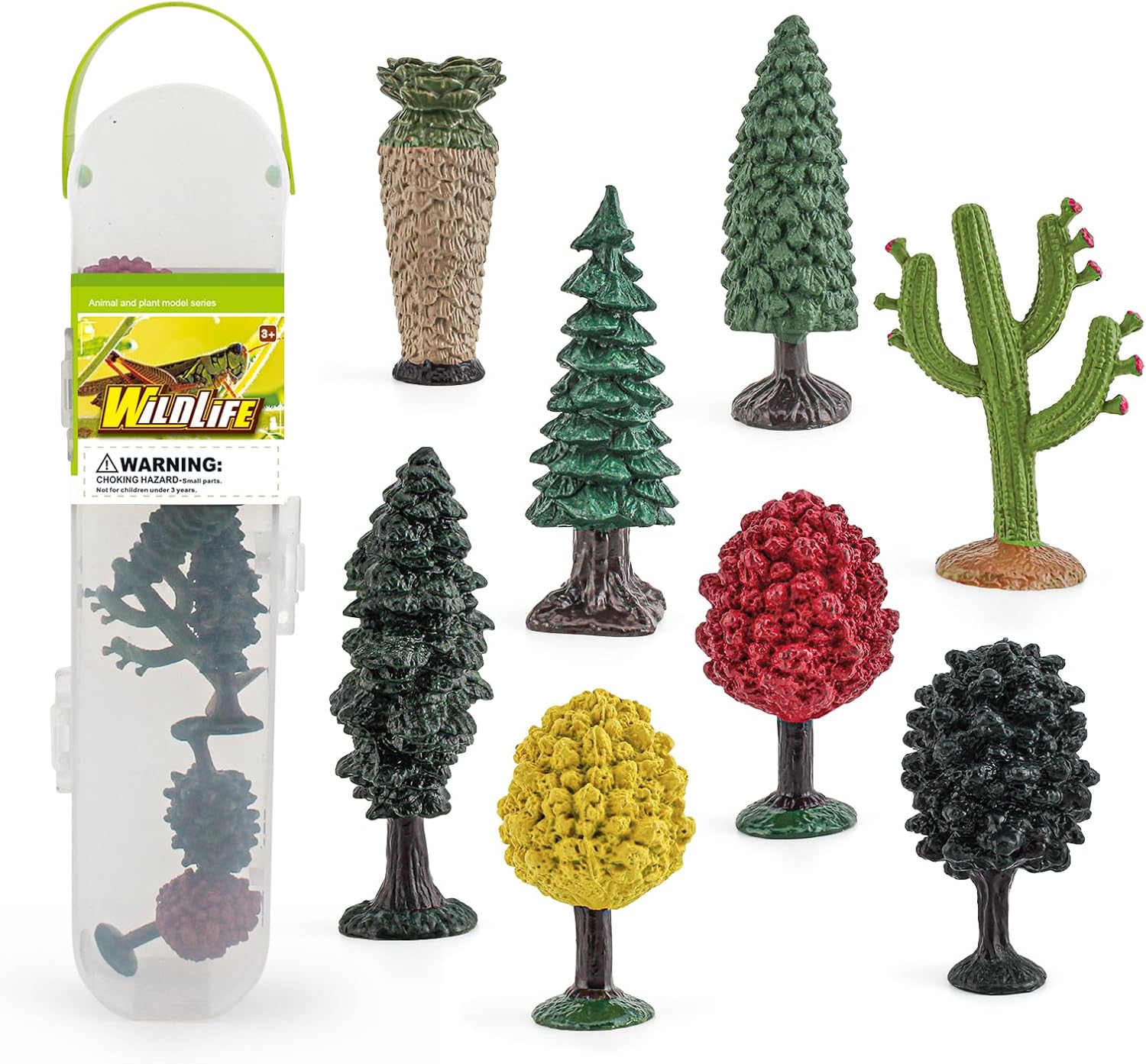 Atralo Service 8 PCS Mini Jungle Trees Figurines Toys Maple